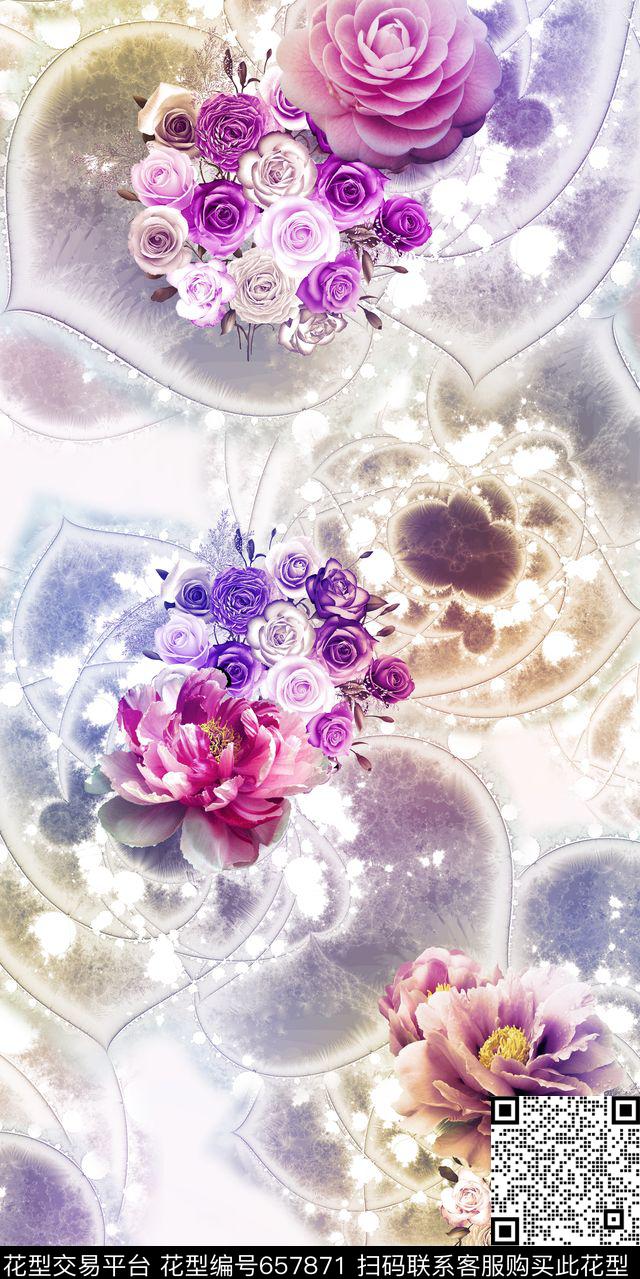 花朵小碎花花卉数码印花华亿平台下载（图片编号: 657871） - 瓦栏（Walan）