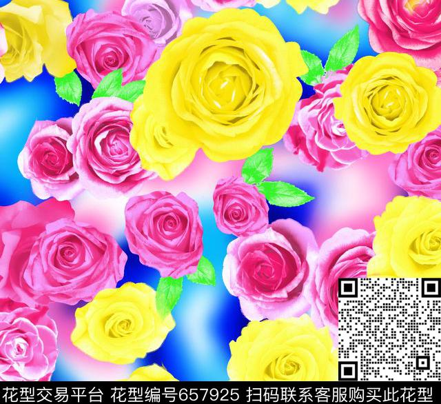 大牌流行花卉传统印花华亿平台下载（图片编号: 657925） - 瓦栏（Walan）