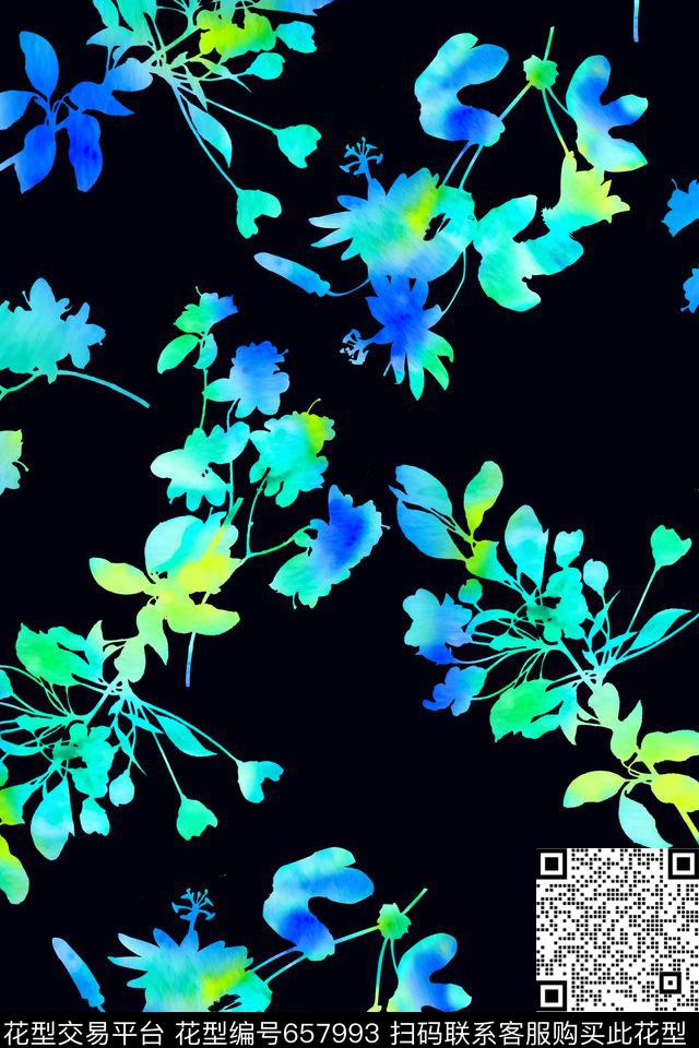 水彩花卉泳装数码印花华亿平台下载（图片编号: 657993） - 瓦栏（Walan）