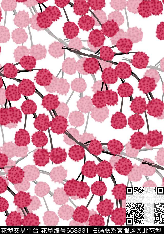 荔枝热带自然传统印花华亿平台下载（图片编号: 658331） - 瓦栏（Walan）