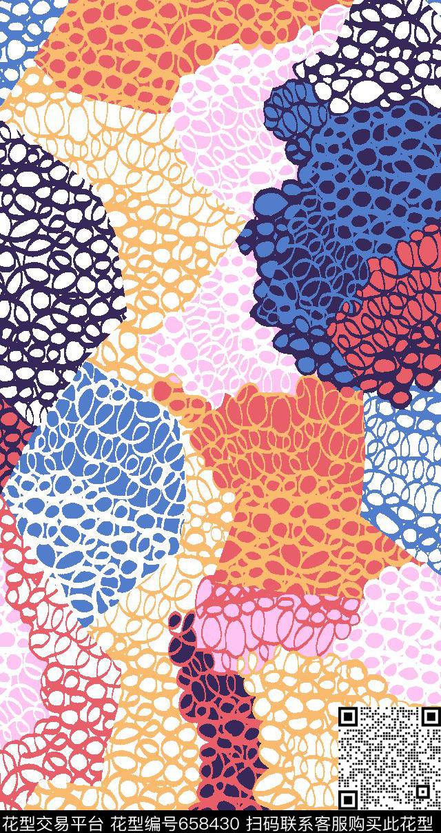不规则几何图案波点几何传统印花华亿平台下载（图片编号: 658430） - 瓦栏（Walan）