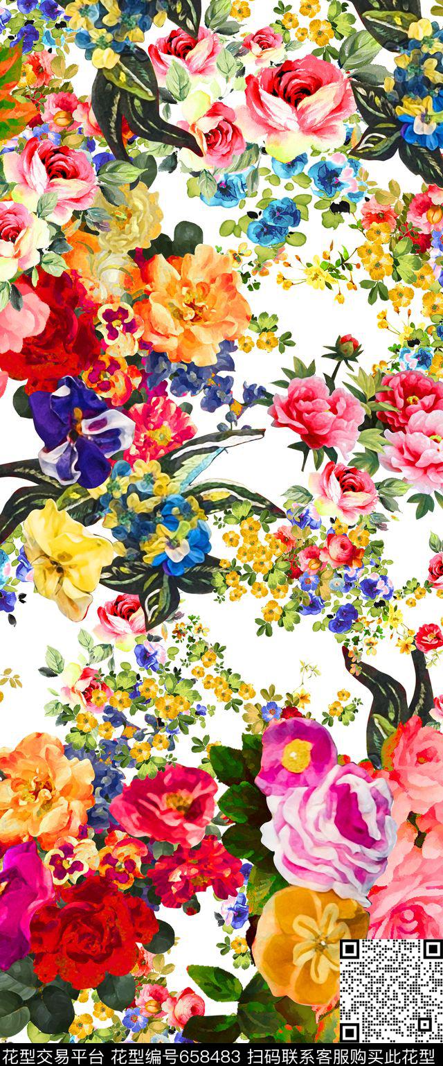 卡通条纹大牌风数码印花华亿平台下载（图片编号: 658483） - 瓦栏（Walan）