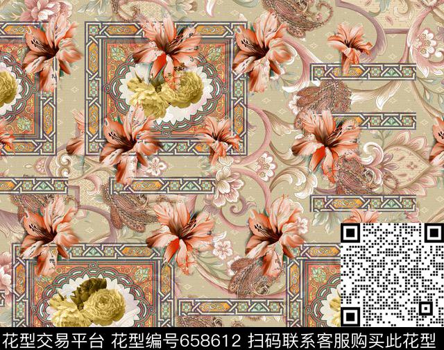 colorise迪拜花卉数码印花华亿平台下载（图片编号: 658612） - 瓦栏（Walan）