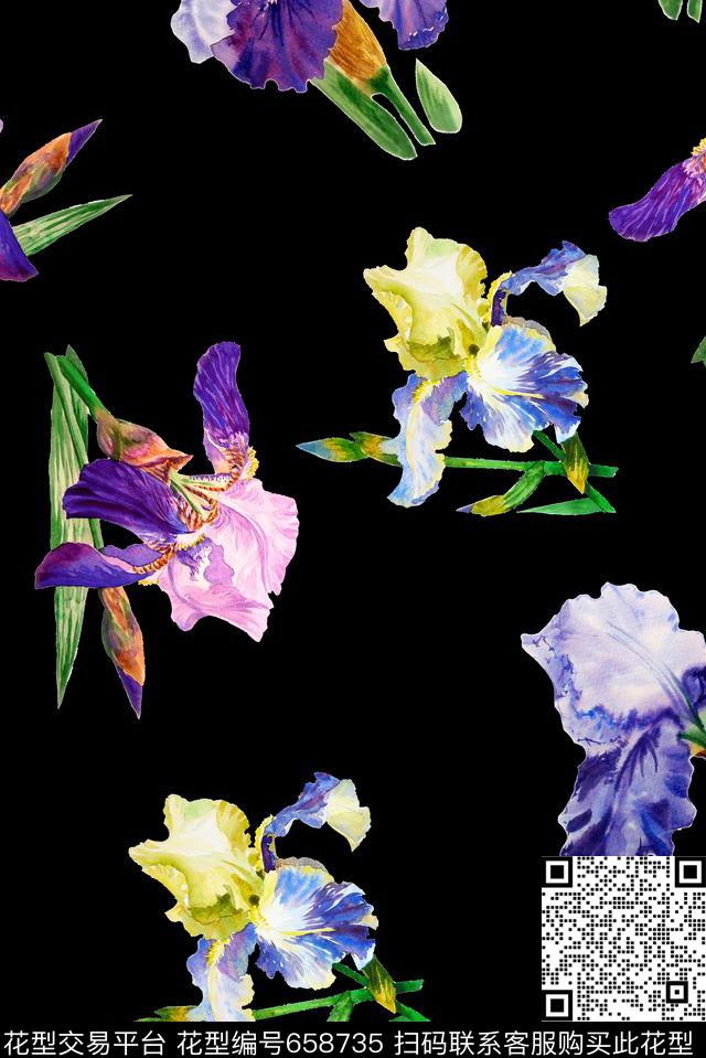 热带清爽五彩数码印花华亿平台下载（图片编号: 658735） - 瓦栏（Walan）