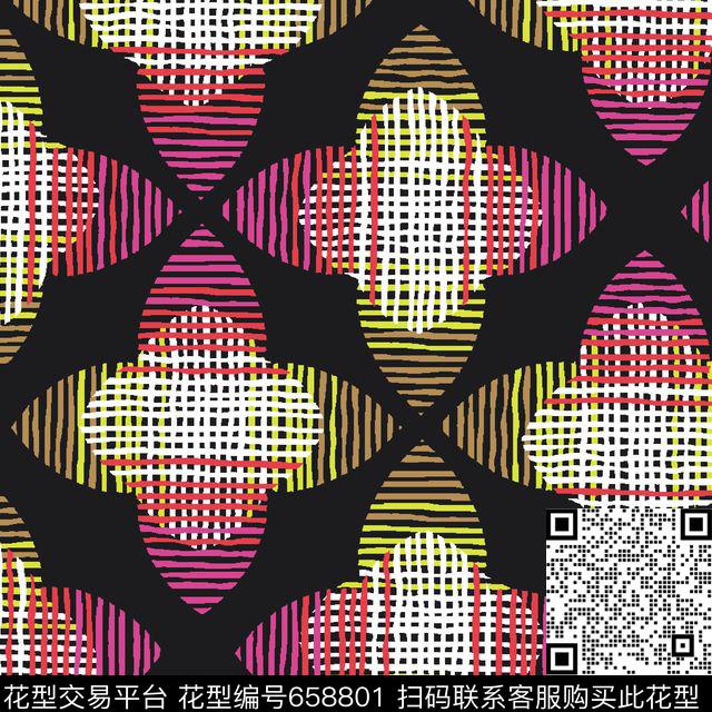 男装几何菱形传统印花华亿平台下载（图片编号: 658801） - 瓦栏（Walan）