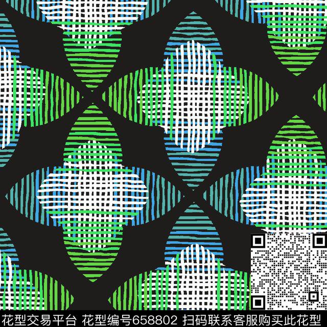 男装几何菱形传统印花华亿平台下载（图片编号: 658802） - 瓦栏（Walan）