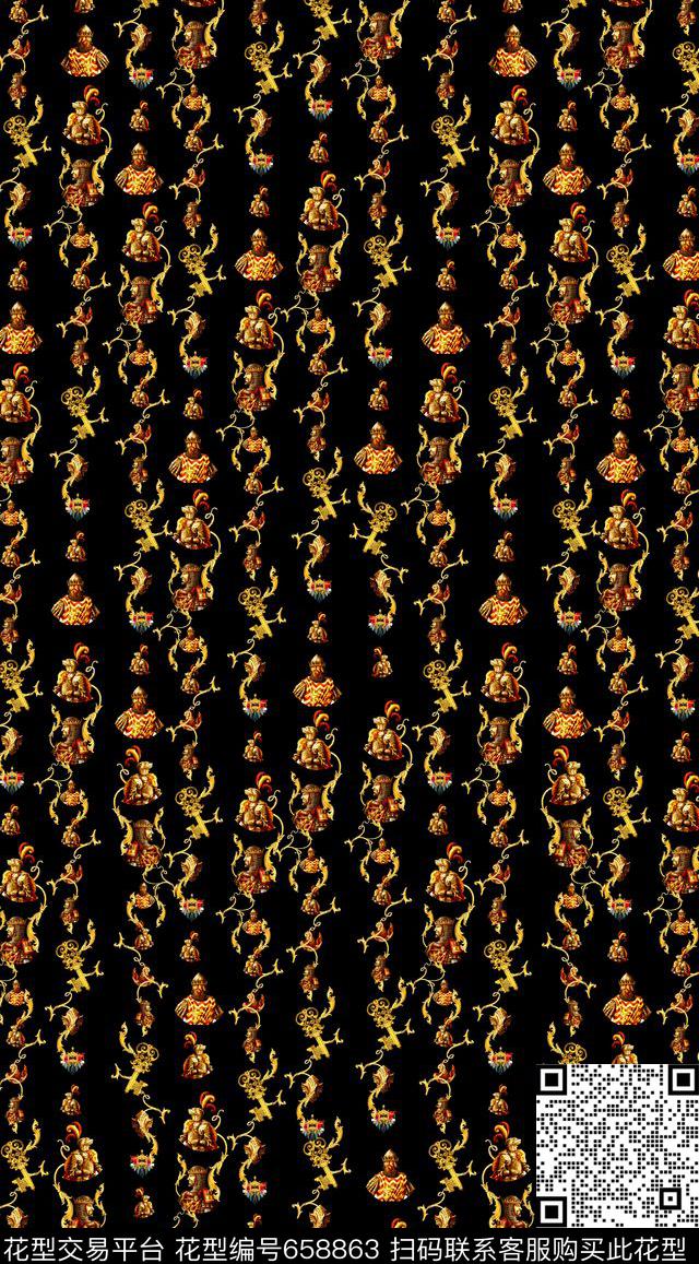 仿大牌欧花满身印数码印花华亿平台下载（图片编号: 658863） - 瓦栏（Walan）