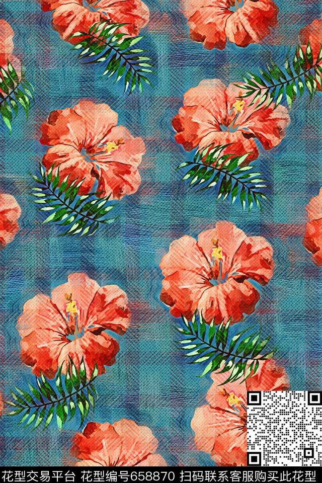 花卉数码印花华亿平台下载（图片编号: 658870） - 瓦栏（Walan）