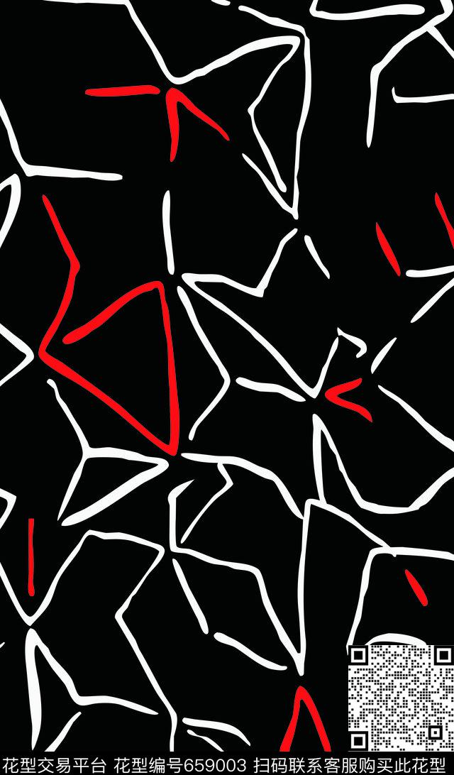 不规则几何解构方格数码印花华亿平台下载（图片编号: 659003） - 瓦栏（Walan）