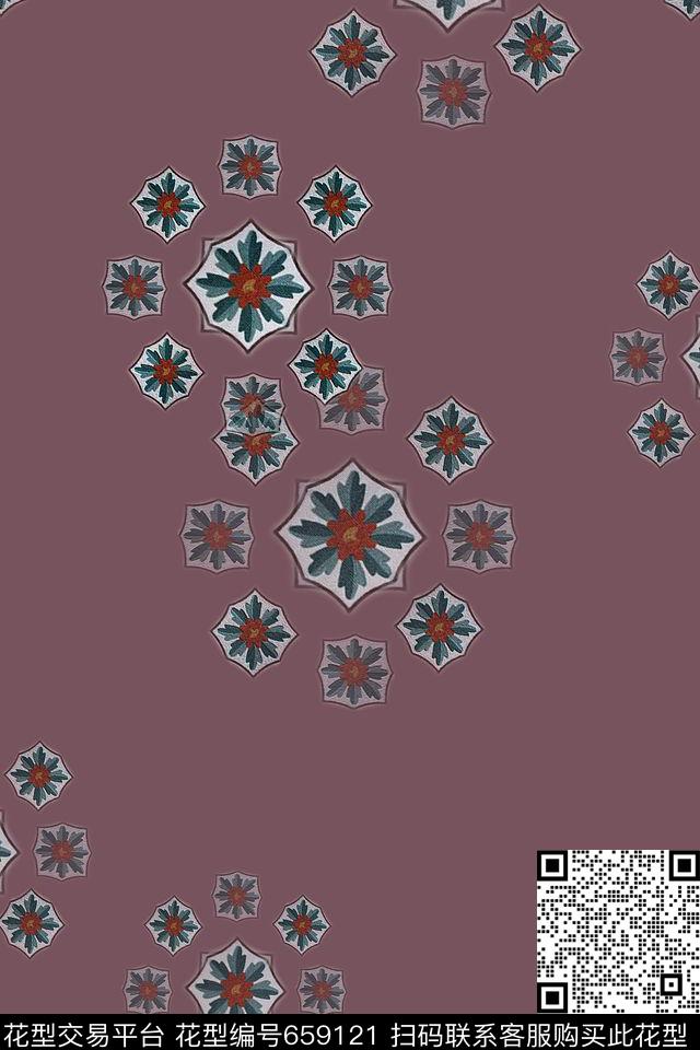 时尚男士民族风图案休闲时尚数码印花华亿平台下载（图片编号: 659121） - 瓦栏（Walan）