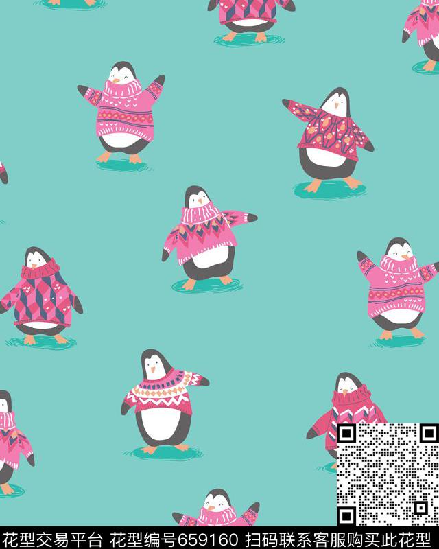 企鹅传统印花华亿平台下载（图片编号: 659160） - 瓦栏（Walan）