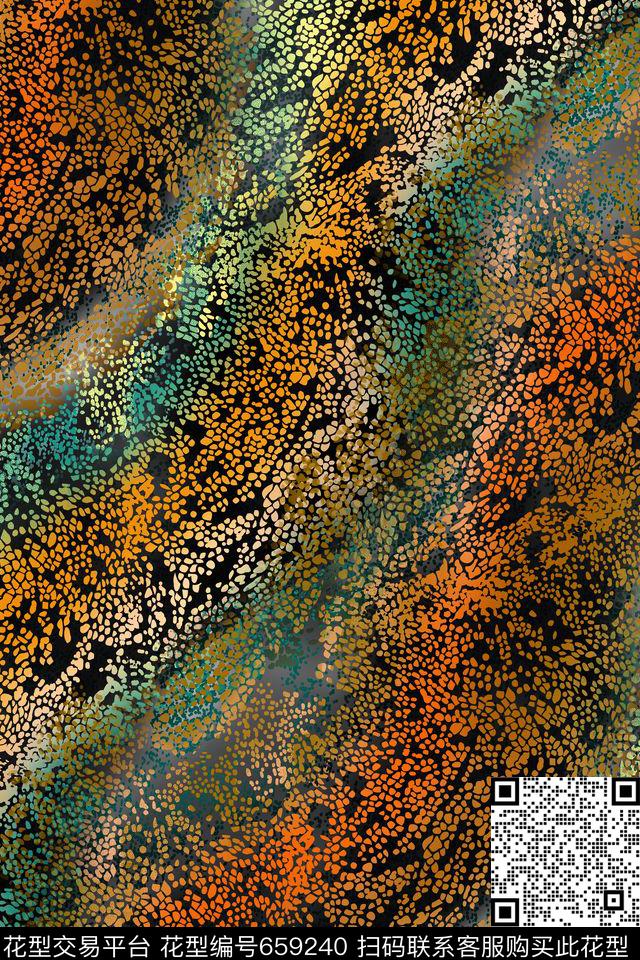 蛇纹动物纹皮纹传统印花华亿平台下载（图片编号: 659240） - 瓦栏（Walan）