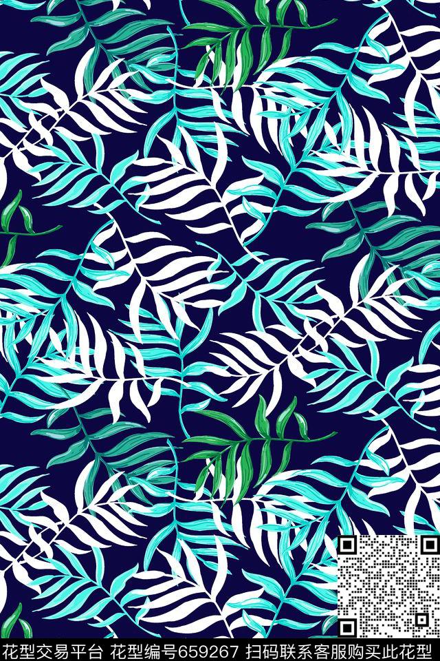 手绘矢量叶子休闲风假日风传统印花华亿平台下载（图片编号: 659267） - 瓦栏（Walan）