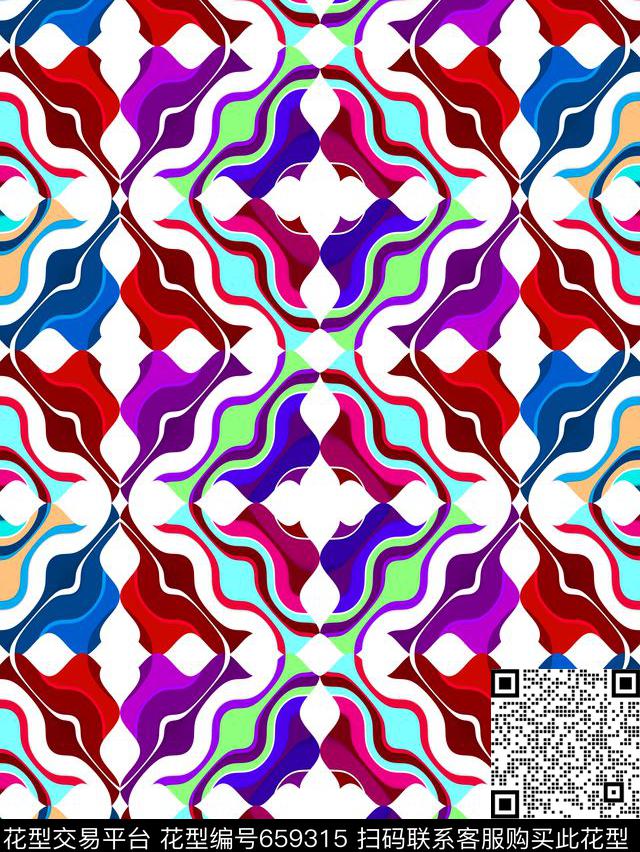 色块抽象不规则几何传统印花华亿平台下载（图片编号: 659315） - 瓦栏（Walan）