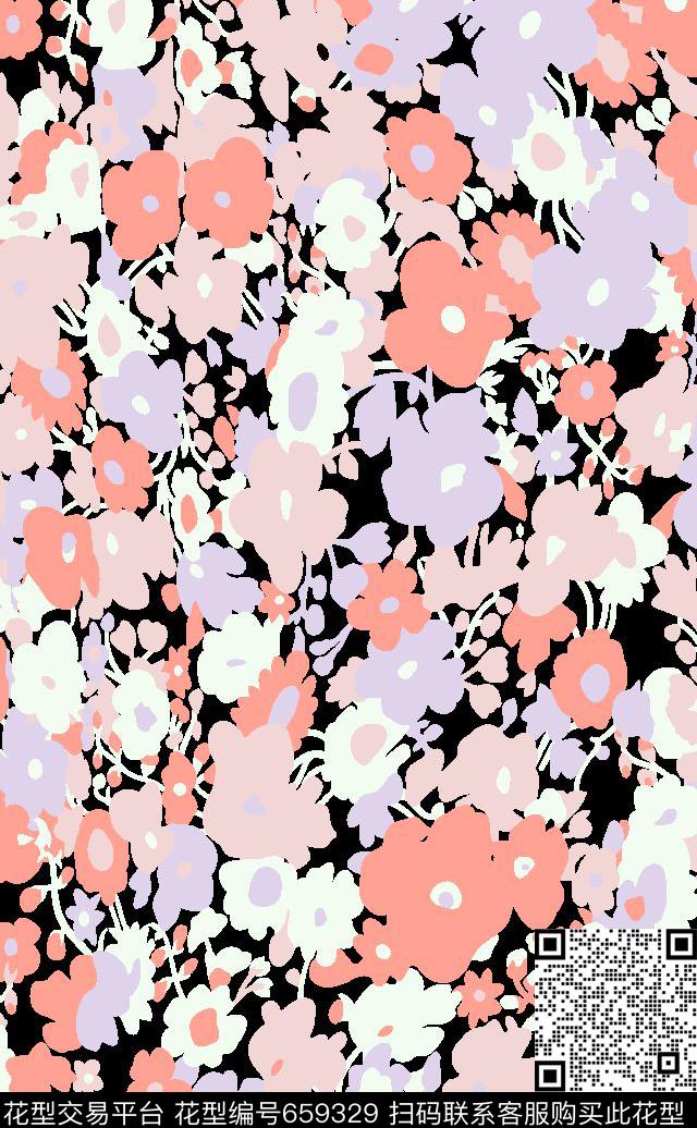 碎花小色块乱花传统印花华亿平台下载（图片编号: 659329） - 瓦栏（Walan）