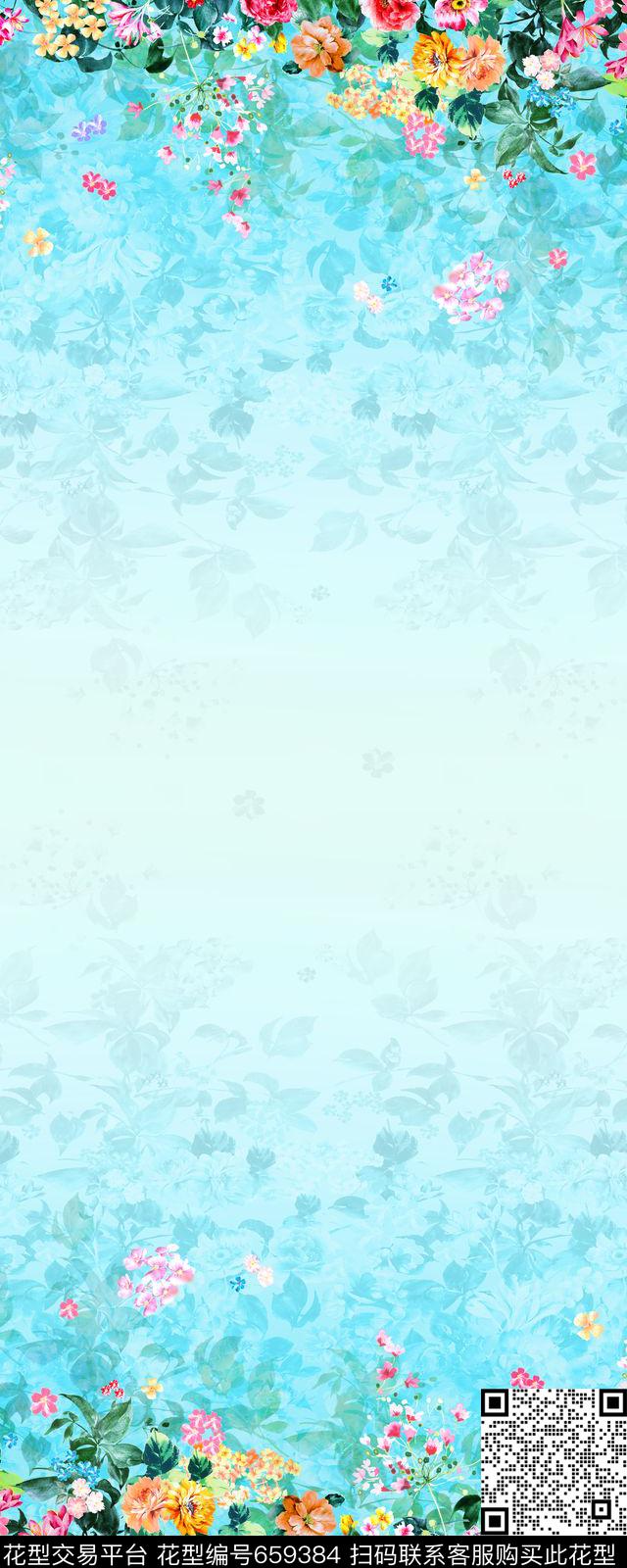 玫瑰花朵花卉数码印花华亿平台下载（图片编号: 659384） - 瓦栏（Walan）