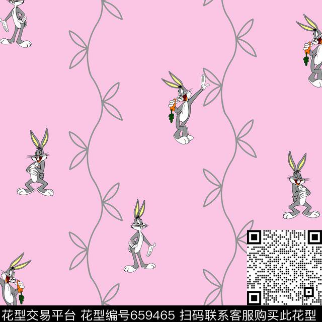 兔子动物卡通兔子传统印花华亿平台下载（图片编号: 659465） - 瓦栏（Walan）