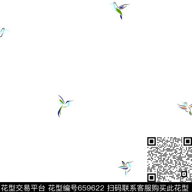 昆虫鸟彩色传统印花华亿平台下载（图片编号: 659622） - 瓦栏（Walan）