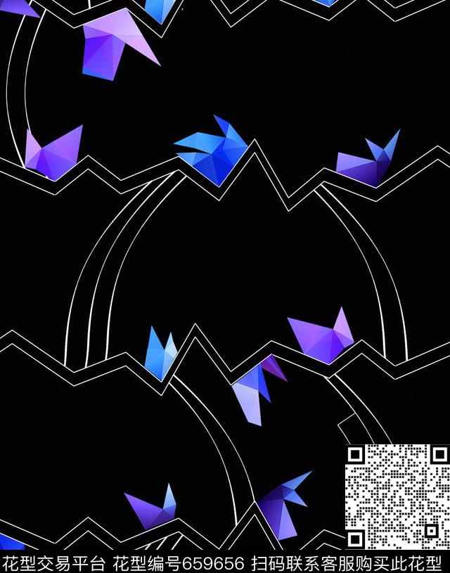 解构不规则几何钻石几何数码印花华亿平台下载（图片编号: 659656） - 瓦栏（Walan）