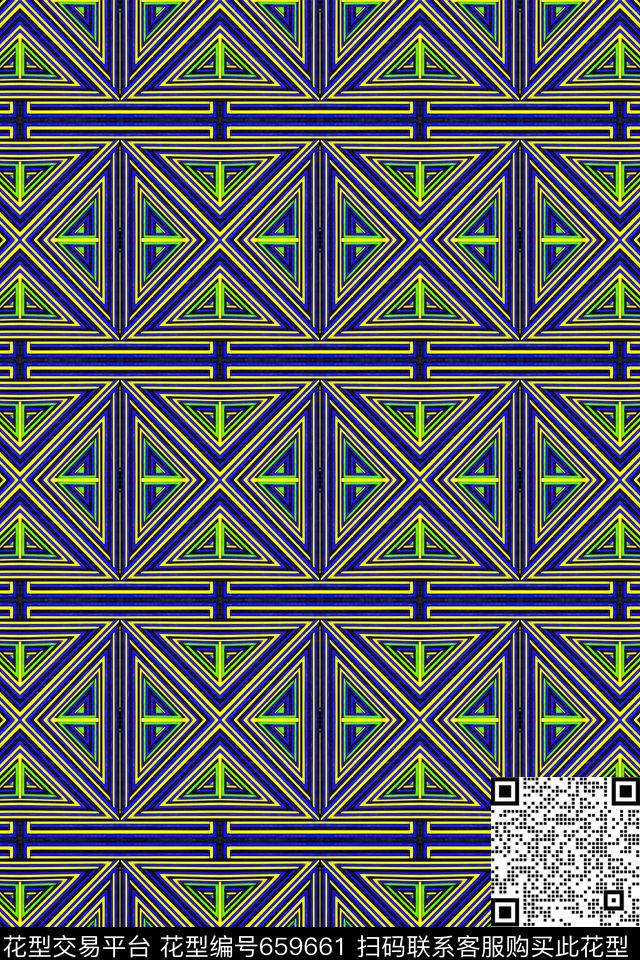 三角形几何女装数码印花华亿平台下载（图片编号: 659661） - 瓦栏（Walan）