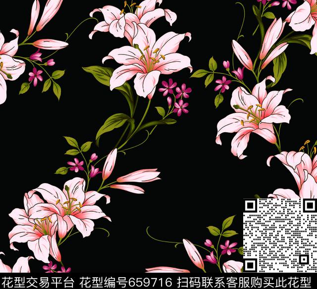 2017年女装新花卉花卉花朵传统印花华亿平台下载（图片编号: 659716） - 瓦栏（Walan）