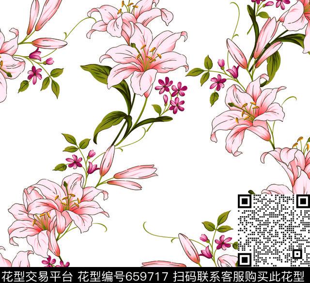 2017年女装新花卉花卉花朵传统印花华亿平台下载（图片编号: 659717） - 瓦栏（Walan）
