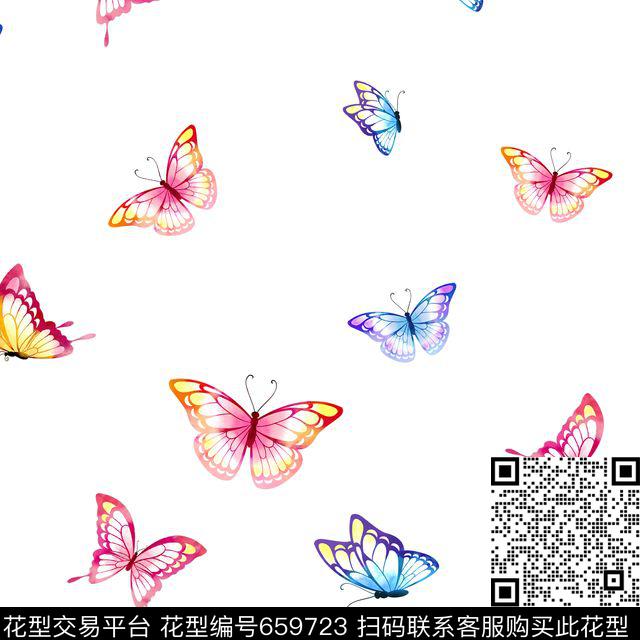 百鸟图昆虫鸟数码印花华亿平台下载（图片编号: 659723） - 瓦栏（Walan）