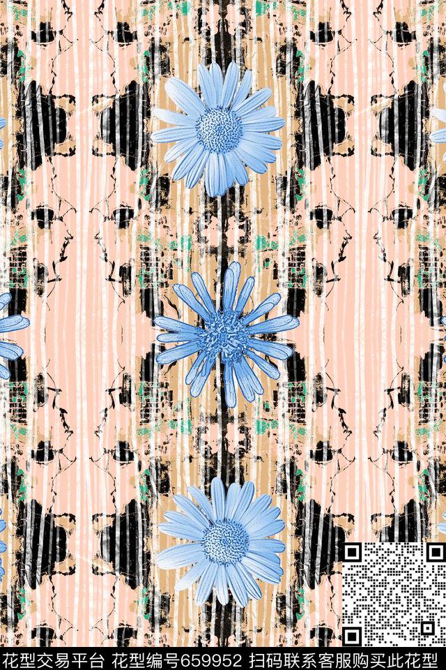 花卉肌理传统数码印花华亿平台下载（图片编号: 659952） - 瓦栏（Walan）