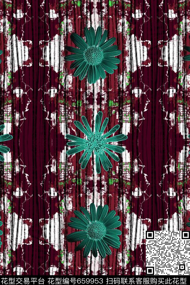 花卉肌理传统数码印花华亿平台下载（图片编号: 659953） - 瓦栏（Walan）