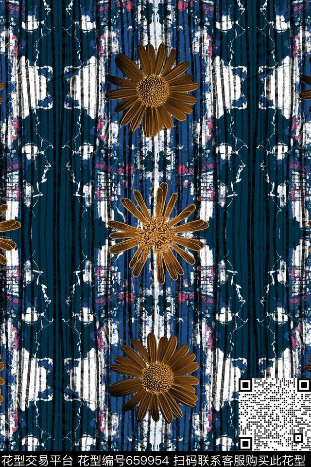 花卉肌理传统数码印花华亿平台下载（图片编号: 659954） - 瓦栏（Walan）