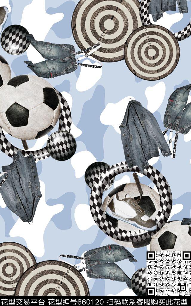 运动足球牛仔数码印花华亿平台下载（图片编号: 660120） - 瓦栏（Walan）