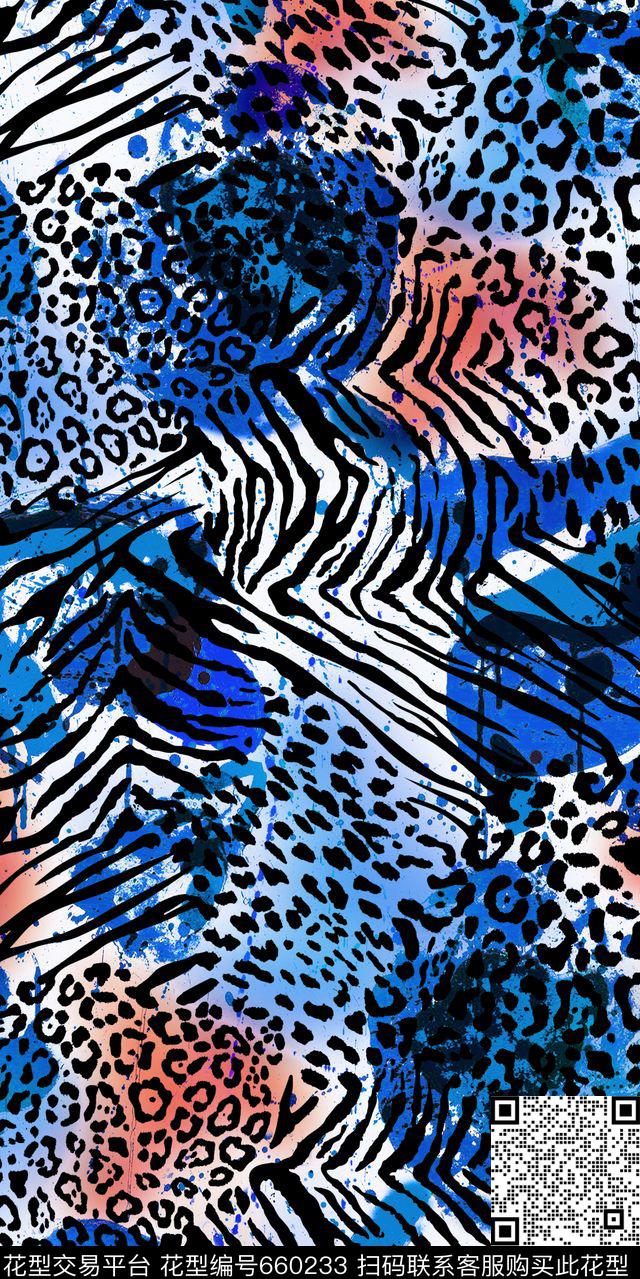洋阳---动物纹数码印花华亿平台下载（图片编号: 660233） - 瓦栏（Walan）