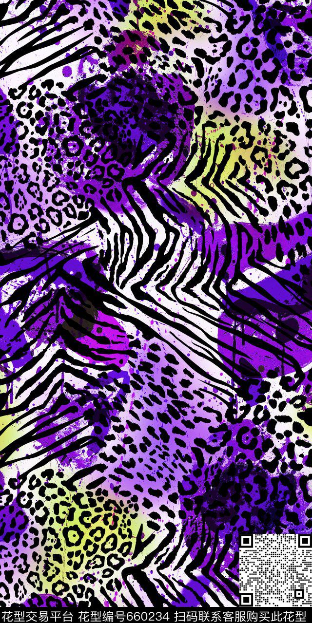 洋阳---动物纹数码印花华亿平台下载（图片编号: 660234） - 瓦栏（Walan）