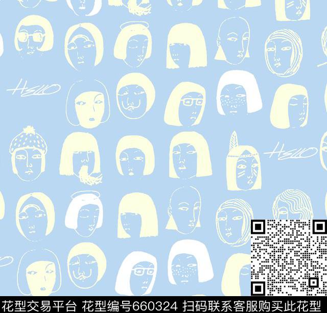 卡通人物传统印花华亿平台下载（图片编号: 660324） - 瓦栏（Walan）