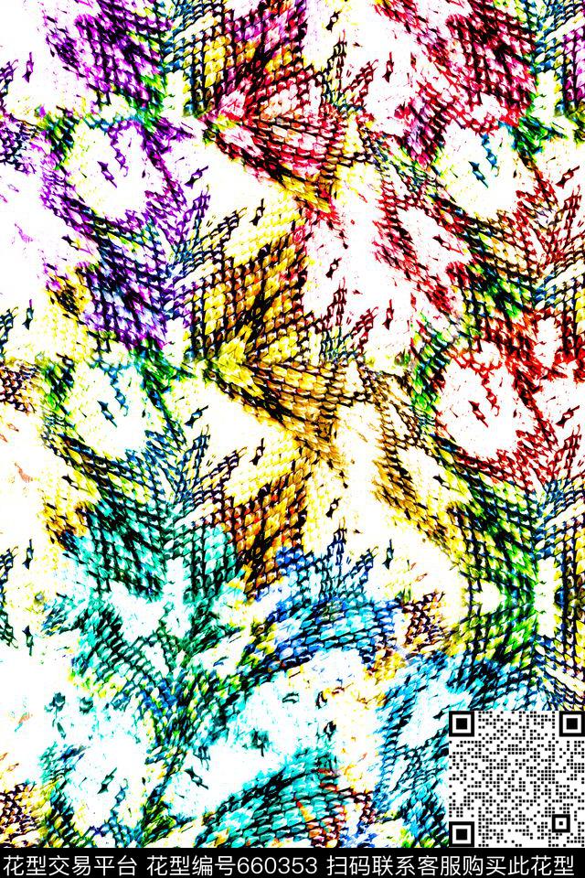女装彩色蛇皮连衣裙数码印花华亿平台下载（图片编号: 660353） - 瓦栏（Walan）