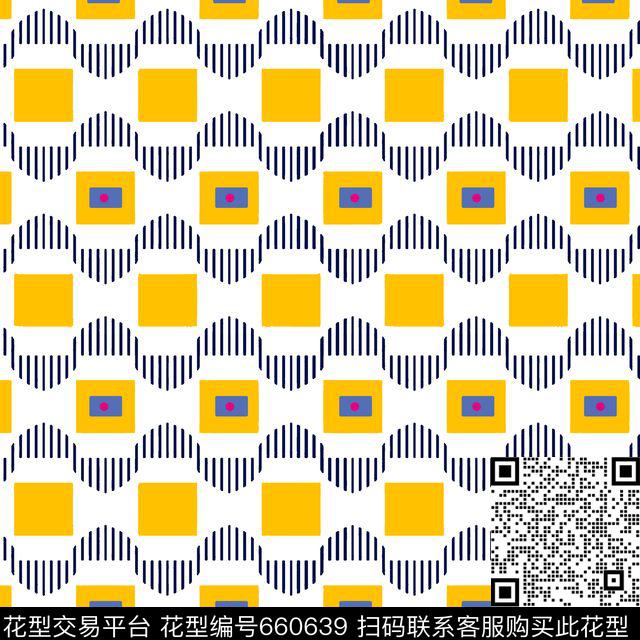 小方块圆点方格数码印花华亿平台下载（图片编号: 660639） - 瓦栏（Walan）