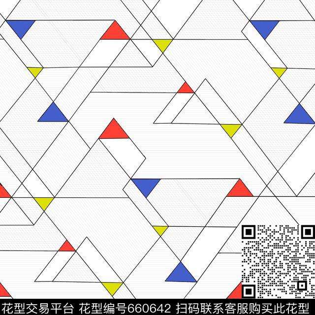 三角形几何数码印花华亿平台下载（图片编号: 660642） - 瓦栏（Walan）