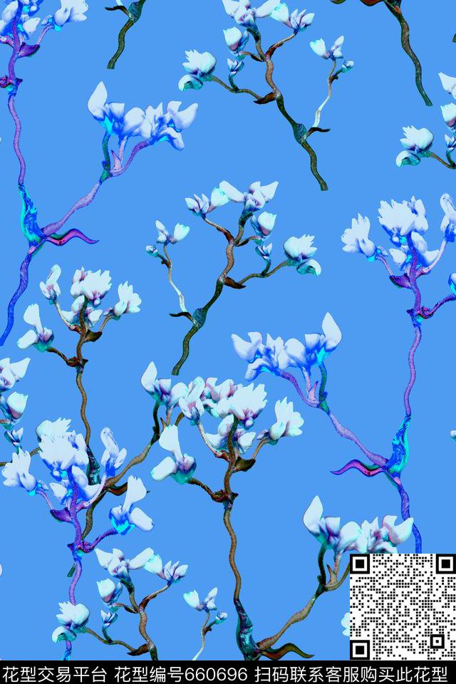 时尚花卉田园风男女服装数码印花华亿平台下载（图片编号: 660696） - 瓦栏（Walan）
