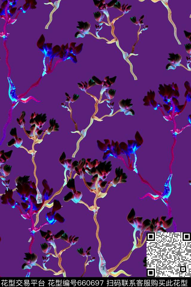 时尚花卉田园风男女服装数码印花华亿平台下载（图片编号: 660697） - 瓦栏（Walan）
