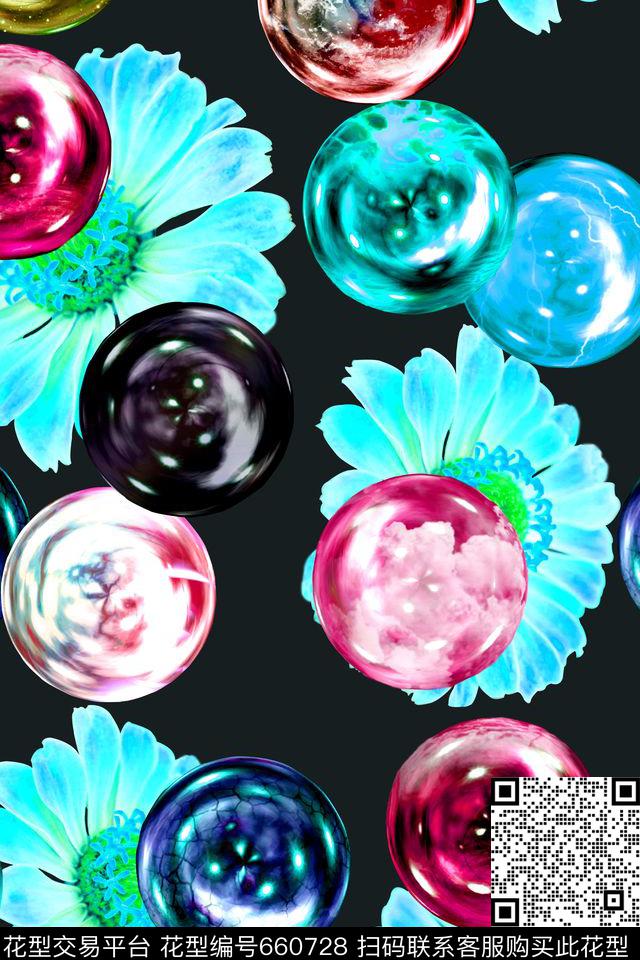 花卉星空女装数码印花华亿平台下载（图片编号: 660728） - 瓦栏（Walan）