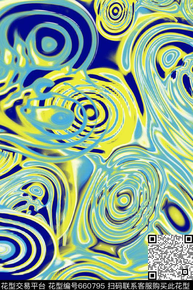 抽象肌理水波纹数码印花华亿平台下载（图片编号: 660795） - 瓦栏（Walan）
