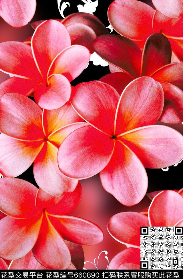 时尚抽象手绘花卉数码印花时尚潮流女装裙子渐变纹理草卷印花女装外套雪纺真丝棉布料印花数码印花华亿平台下载（图片编号: 660890） - 瓦栏（Walan）