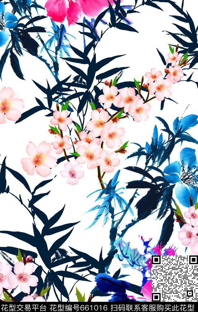 趣味MAX-女装花卉热带鱼数码印花华亿平台下载（图片编号: 661016） - 瓦栏（Walan）