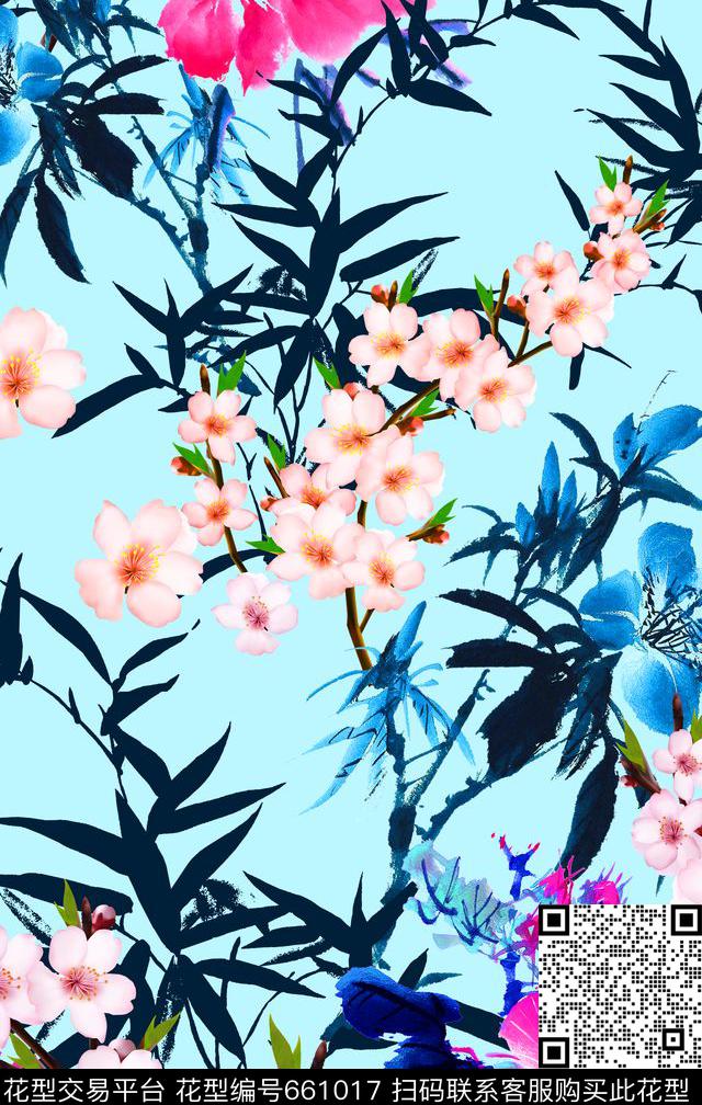 趣味MAX-女装花卉热带鱼数码印花华亿平台下载（图片编号: 661017） - 瓦栏（Walan）