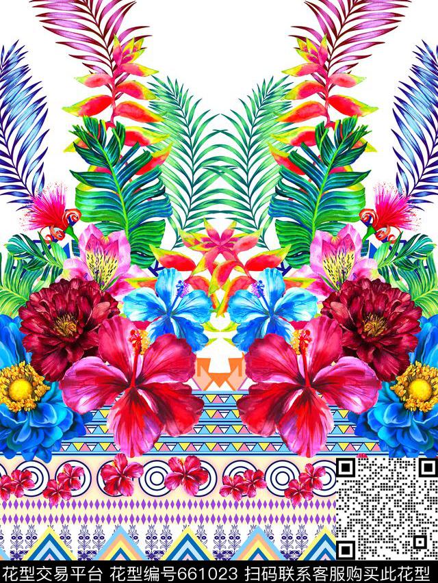 MAX-女装花卉东南亚欧式数码印花华亿平台下载（图片编号: 661023） - 瓦栏（Walan）