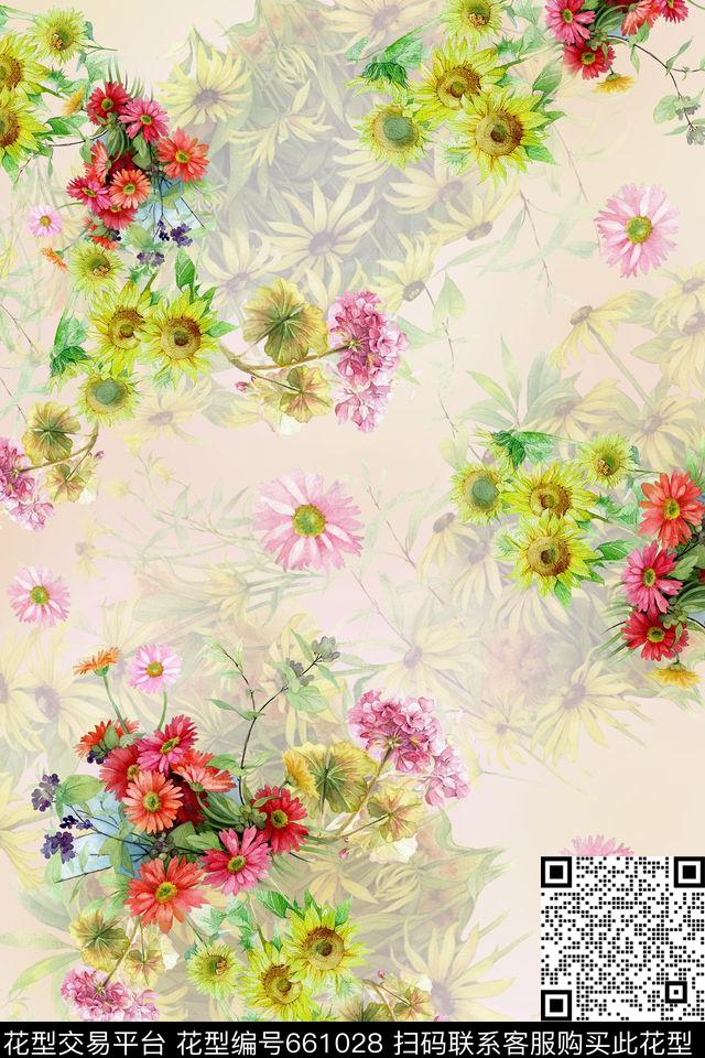 手绘花卉小花数码印花华亿平台下载（图片编号: 661028） - 瓦栏（Walan）