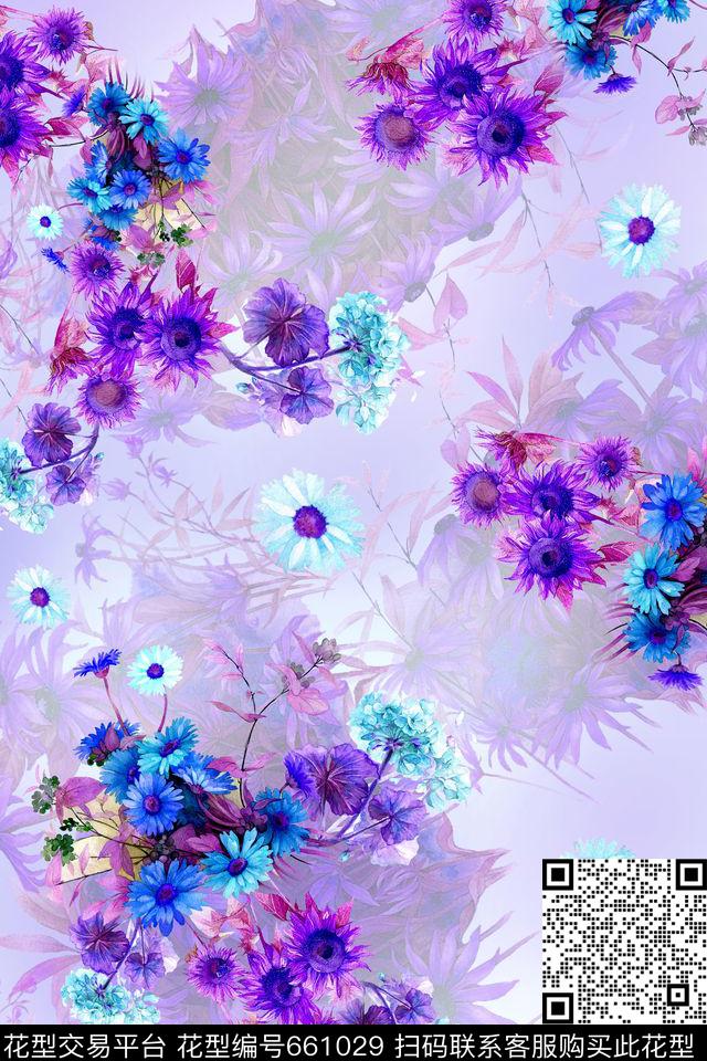 手绘花卉小花数码印花华亿平台下载（图片编号: 661029） - 瓦栏（Walan）