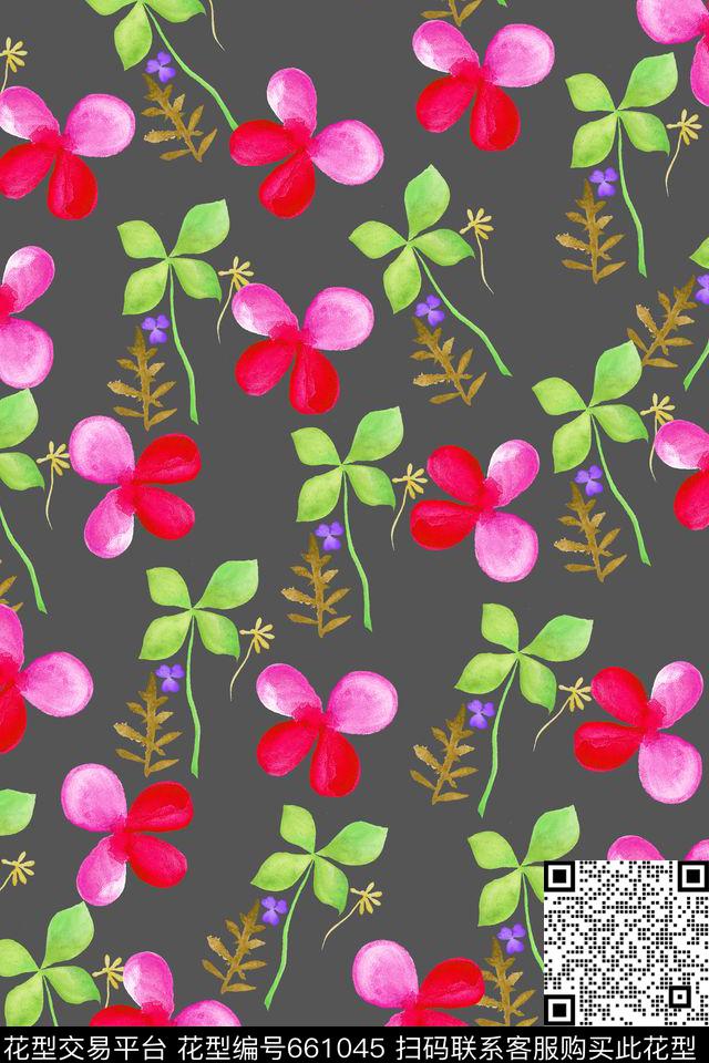 花卉水彩儿童泳装传统印花华亿平台下载（图片编号: 661045） - 瓦栏（Walan）