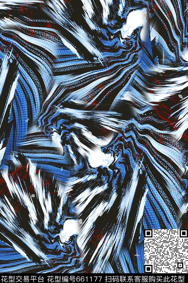 抽象男装数码印花华亿平台下载（图片编号: 661177） - 瓦栏（Walan）