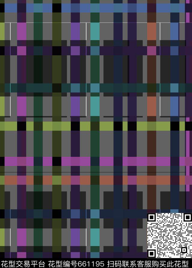 千鸟格螺旋G字母数码印花华亿平台下载（图片编号: 661195） - 瓦栏（Walan）